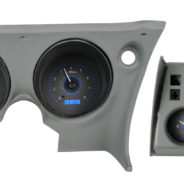 A set of 1968-1977 Corvette Dakota Digital VHX Gauges in a gray color.