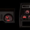 A black dashboard with red 1978-1982 Corvette Dakota Digital VHX Gauges.