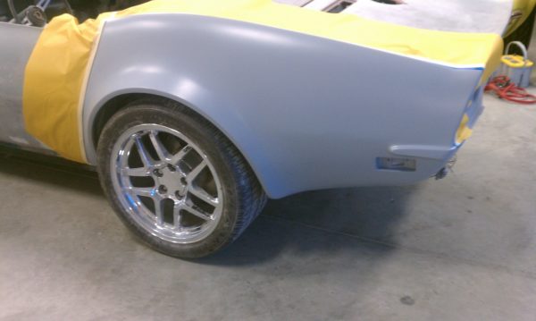 Chevrolet Corvette 1968-1973 rear fenders - 2" flare paint job.