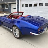 Speedvette blue color car parked at a place