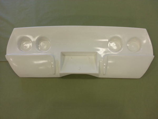 A 1968-1982 CORVETTE REAR TAILLAMP PANEL - GRAFT ON with four compartments on it.