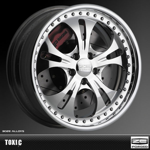 An image of a VICTORY chrome rim with a black rim.