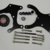 A set of LS1 SWAP AC BRACKETS FOR THE R4 COMPRESSOR and hardware for a motorcycle.