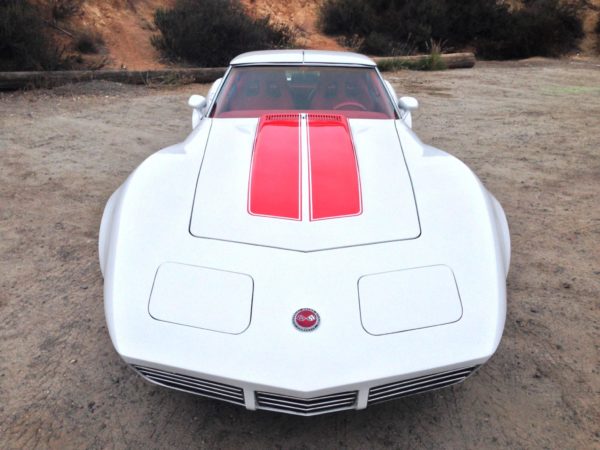 Front Corvette with red stripes