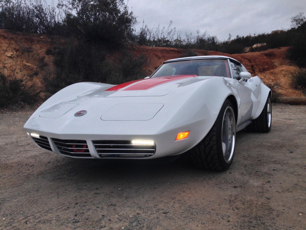 Corvette with front lights