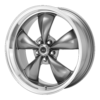 A silver AR105 Torq Thrust M wheel with a chrome rim.