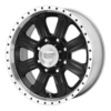 A black and silver AR321 Fuel wheel with a black spoke.