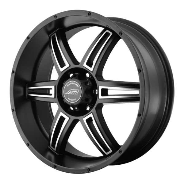 A black AR890 wheel with a machined finish.