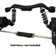A black RideTech Rear StrongArm System with a chain attached to it.