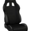 A black racing seat with the 1968-1982 Corbeau Seats - Custom A4 on it.