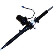 A black EZ Electric Power Steering for C2 Corvette on a white background.
