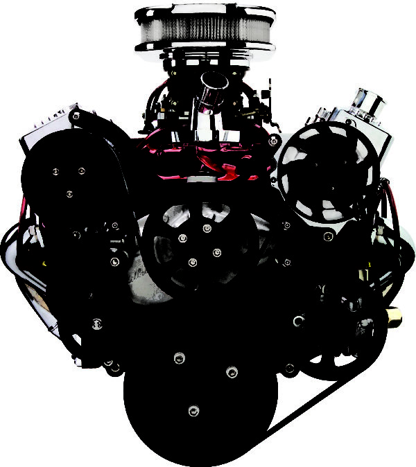 A Premium Tru Trac Serpentine System - Small Block Chevy is shown on a white background.
