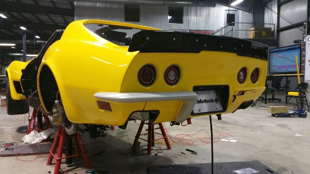 bright yellow corvette