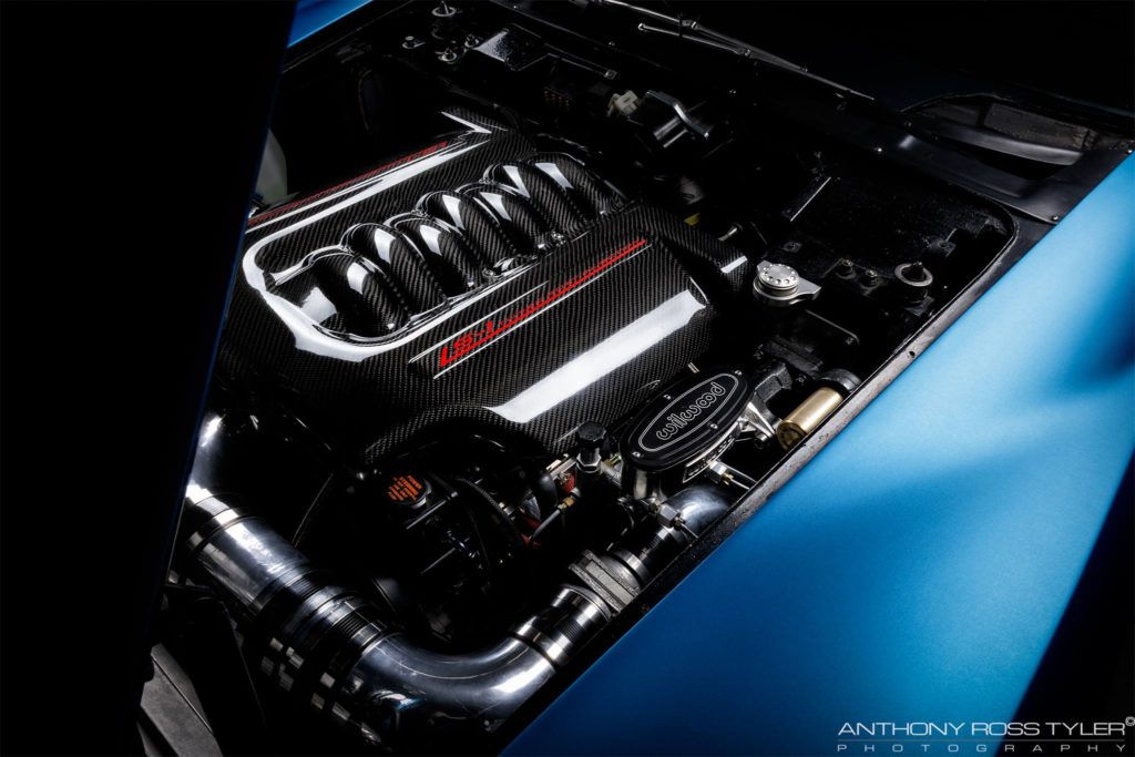 blue corvette engine