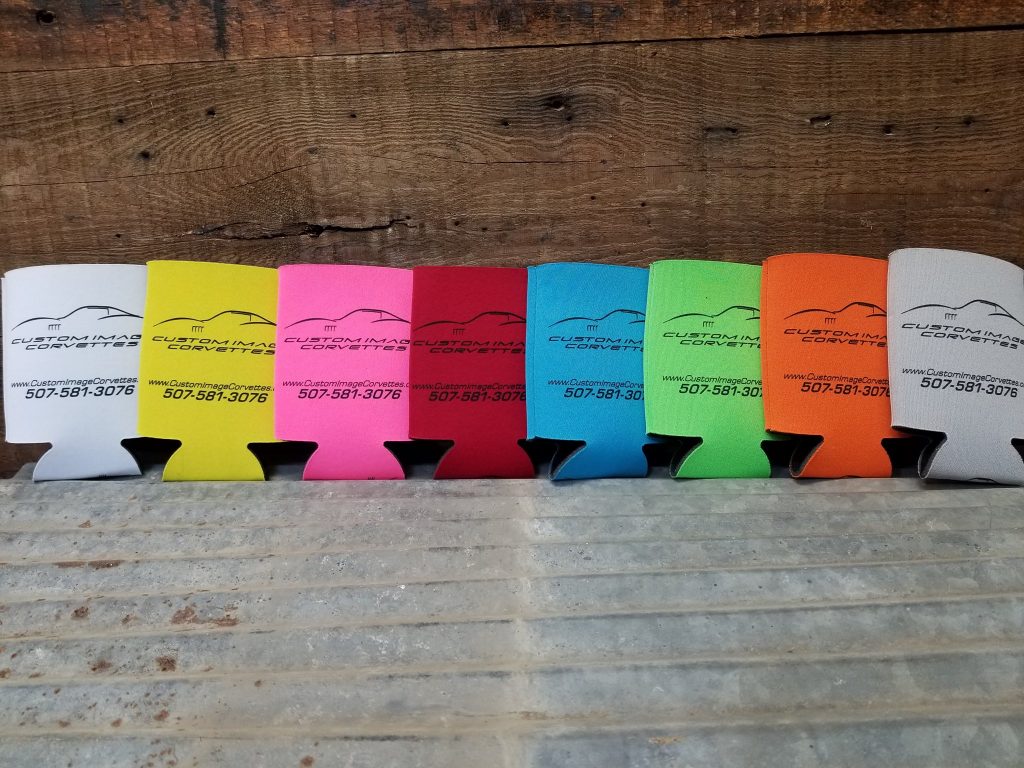 Neoprene Koozie Custom Image Corvettes