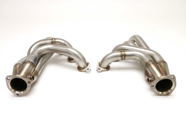 Two C2 / C3 Corvette LS Conversion Mid-Length Headers on a white background.