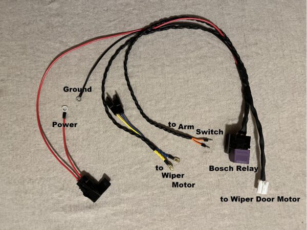 A wiring diagram for a car door.