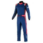 The ALPINESTARS GP PRO COMP V2 BOOTCUT racing suit in blue and red.