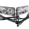 A 1997-2004 C5 CORVETTE PROJECTOR ACA HEADLIGHT SET (DOT APPROVED) with wires and wires.
