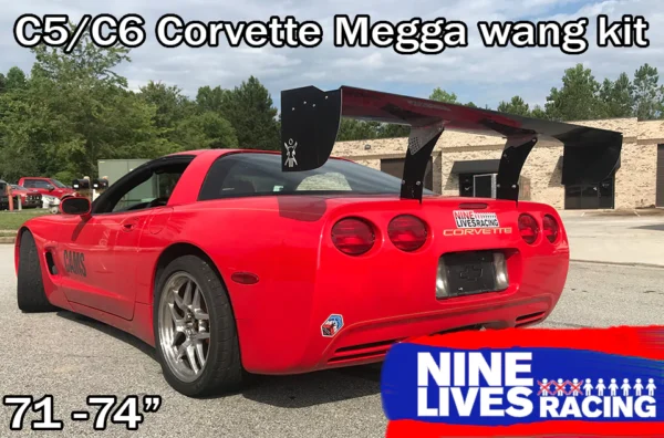 A red Chevrolet Corvette Carbon Fiber Megga Wang Kit ‘97-13 C5/6.